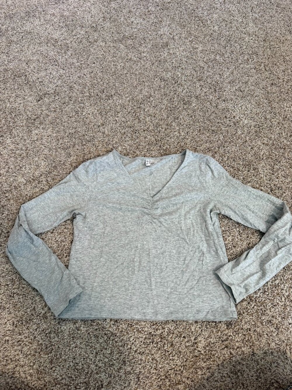 Light Grey Long Sleeve- Cinched top